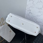Colestore Chanel Maxi Shopping Bag Calfskin & Gold-Tone Metal White 36×59×13cm - 4