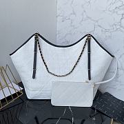 Colestore Chanel Maxi Shopping Bag Calfskin & Gold-Tone Metal White 36×59×13cm - 2