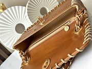 Colestore Chanel Vintage Whipstitch Medium Flap Bag Tan 25x6x14cm - 6