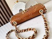 Colestore Chanel Vintage Whipstitch Medium Flap Bag Tan 25x6x14cm - 5