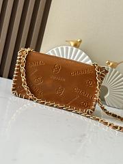 Colestore Chanel Vintage Whipstitch Medium Flap Bag Tan 25x6x14cm - 3