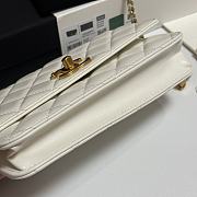 Colestore Chanel Wallet on Chain Shiny Calfskin & Gold-Tone Metal White 19.5x12x3.5cm - 5