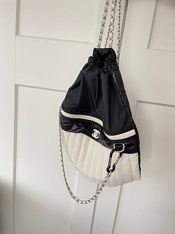 Colestore Chane Black & White Drawstring Backpack 44x35cm