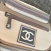 Colestore Chanel Sports Backpack Nylon White Silver 23x25x14cm - 3