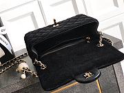 Colestore Chanel Mini Flap Bag Velvet, Strass & Gold-Tone Metal Black  13 x 20 x 7cm - 6