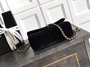 Colestore Chanel Mini Flap Bag Velvet, Strass & Gold-Tone Metal Black  13 x 20 x 7cm - 5