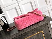 Colestore Chanel Mini Flap Bag Velvet, Strass & Gold-Tone Metal Pink 13 x 20 x 7cm - 6