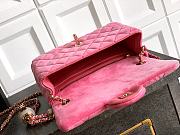 Colestore Chanel Mini Flap Bag Velvet, Strass & Gold-Tone Metal Pink 13 x 20 x 7cm - 5