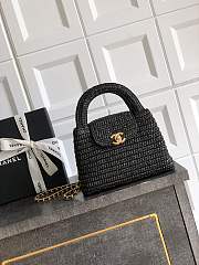 Colestore Chanel 26C Woven Kelly Bag Black 19x13x7cm - 1