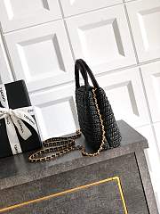 Colestore Chanel 26C Woven Kelly Bag Black 19x13x7cm - 5