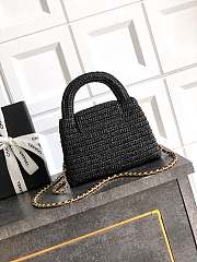 Colestore Chanel 26C Woven Kelly Bag Black 19x13x7cm - 4
