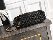 Colestore Chanel 26C Woven Kelly Bag Black 19x13x7cm - 3