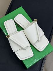 Colestore Bottega Veneta Solstice Flat Thong Sandals White - 1