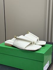 Colestore Bottega Veneta Solstice Flat Thong Sandals White - 6