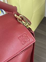 Colestore Loewe Small Featherlight Puzzle Bag in Nappa Lambskin Burnt Red 24x10.5x16.5cm - 3