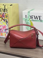 Colestore Loewe Small Featherlight Puzzle Bag in Nappa Lambskin Burnt Red 24x10.5x16.5cm - 5
