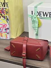 Colestore Loewe Small Featherlight Puzzle Bag in Nappa Lambskin Burnt Red 24x10.5x16.5cm - 4