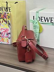 Colestore Loewe Small Featherlight Puzzle Bag in Nappa Lambskin Burnt Red 24x10.5x16.5cm - 2