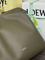 Colestore Loewe Large Flamenco Clutch in Nappa Calfskin Dark Khaki 38x14x29cm - 6