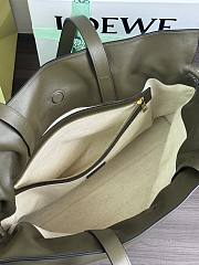 Colestore Loewe Large Flamenco Clutch in Nappa Calfskin Dark Khaki 38x14x29cm - 5