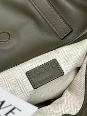 Colestore Loewe Large Flamenco Clutch in Nappa Calfskin Dark Khaki 38x14x29cm - 3