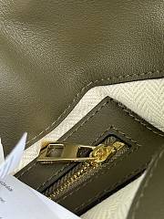 Colestore Loewe Large Flamenco Clutch in Nappa Calfskin Dark Khaki 38x14x29cm - 2