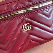 Colestore Gucci GG Marmont Mini Vanity Bag In Rosso Ancora Red Leather 19x11.5x9cm - 2