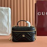 Colestore Gucci GG Marmont Mini Vanity Bag In Black Leather 19x11.5x9cm - 1