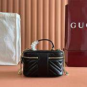 Colestore Gucci GG Marmont Mini Vanity Bag In Black Leather 19x11.5x9cm - 6