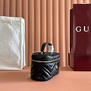 Colestore Gucci GG Marmont Mini Vanity Bag In Black Leather 19x11.5x9cm - 5