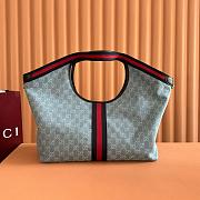 Colestore Gucci Giglio Large Tote Bag in Light Denim 60×47×16cm - 4