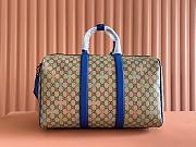 Colestore Gucci GG Multicolor Medium Duffle in Beige and Dark Brown Frabic 45x30x24.5cm - 5