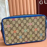 Colestore Gucci GG Multicolor Small Bag in Beige and Dark Brown Frabic 14x22.5x7.5cm - 2