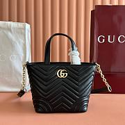 Colestore Gucci Betty Small Tote Bag in Black Leather 18(29) x 18 x 12.5cm - 1