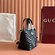 Colestore Gucci Betty Small Tote Bag in Black Leather 18(29) x 18 x 12.5cm - 6