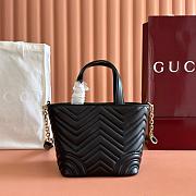 Colestore Gucci Betty Small Tote Bag in Black Leather 18(29) x 18 x 12.5cm - 4