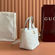 Colestore Gucci Betty Small Tote Bag in White Leather 18(29) x 18 x 12.5cm - 2