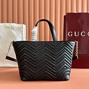 Colestore Gucci Betty Medium Tote Bag in Black Leather 28 x 24 x 16cm - 5