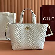 Colestore Gucci Betty Medium Tote Bag in White Leather 28 x 24 x 16cm - 1
