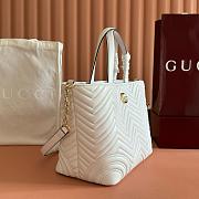 Colestore Gucci Betty Medium Tote Bag in White Leather 28 x 24 x 16cm - 6