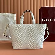 Colestore Gucci Betty Medium Tote Bag in White Leather 28 x 24 x 16cm - 5