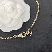 Colestore Chanel Long Necklace Metal, Glass Pearls & Strass Gold, Pearly White & Crystal - 4