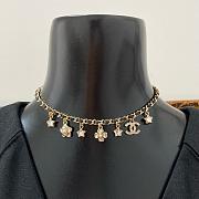 Colestore Chanel Necklace Metal, Calfskin, Glass pearls & Strass Gold, Black, Pearly White & Crystal - 1
