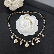 Colestore Chanel Necklace Metal, Calfskin, Glass pearls & Strass Gold, Black, Pearly White & Crystal - 4