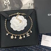 Colestore Chanel Necklace Metal, Calfskin, Glass pearls & Strass Gold, Black, Pearly White & Crystal - 3