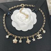 Colestore Chanel Necklace Metal, Calfskin, Glass pearls & Strass Gold, Black, Pearly White & Crystal - 2