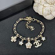 Colestore Chanel Bracelet Metal, Calfskin, Glass pearls & Strass Gold, Black, Pearly White & Crystal - 1