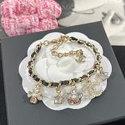 Colestore Chanel Bracelet Metal, Calfskin, Glass pearls & Strass Gold, Black, Pearly White & Crystal - 6