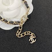 Colestore Chanel Bracelet Metal, Calfskin, Glass pearls & Strass Gold, Black, Pearly White & Crystal - 3