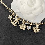 Colestore Chanel Bracelet Metal, Calfskin, Glass pearls & Strass Gold, Black, Pearly White & Crystal - 5